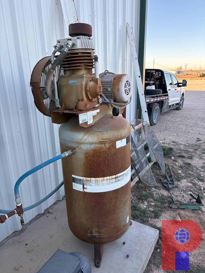 Used SPEEDAIRE MODEL 5Z399A ELECTRIC AIR COMPRESSOR W/ 80 GALLON TANK