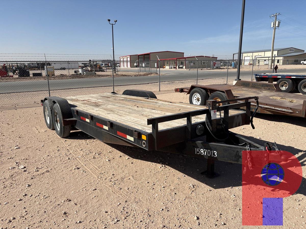 Used SHOPBUILT 20’ X 7’ T/A BUMPER PULL CAR HAULER TRAILER