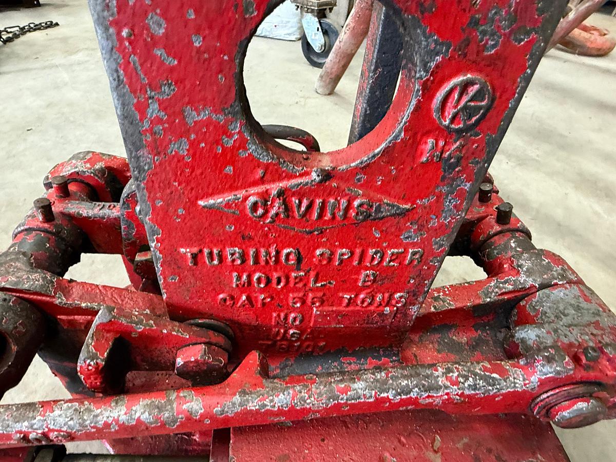 Used (1) OIL COUNTRY 125-TON TUBING SPIDER (INCOMPLETE) & (1) CAVINS MODEL B 55-TON DRESSED TUBING SPIDER