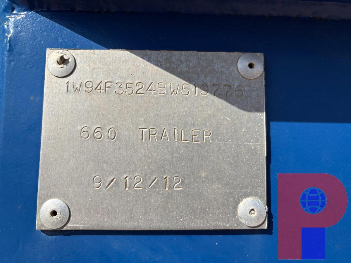 Used 2012 WADSWORTH 34’ X 8’ 660 2-POD T/A DRY BULK TANK TRAILER