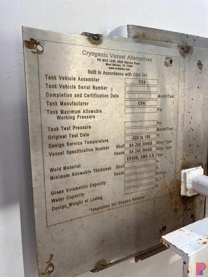 Used 2007 VITA INTERNATIONAL VDF 740K-10 10,000PSI NITROGEN PUMPING TRAILER