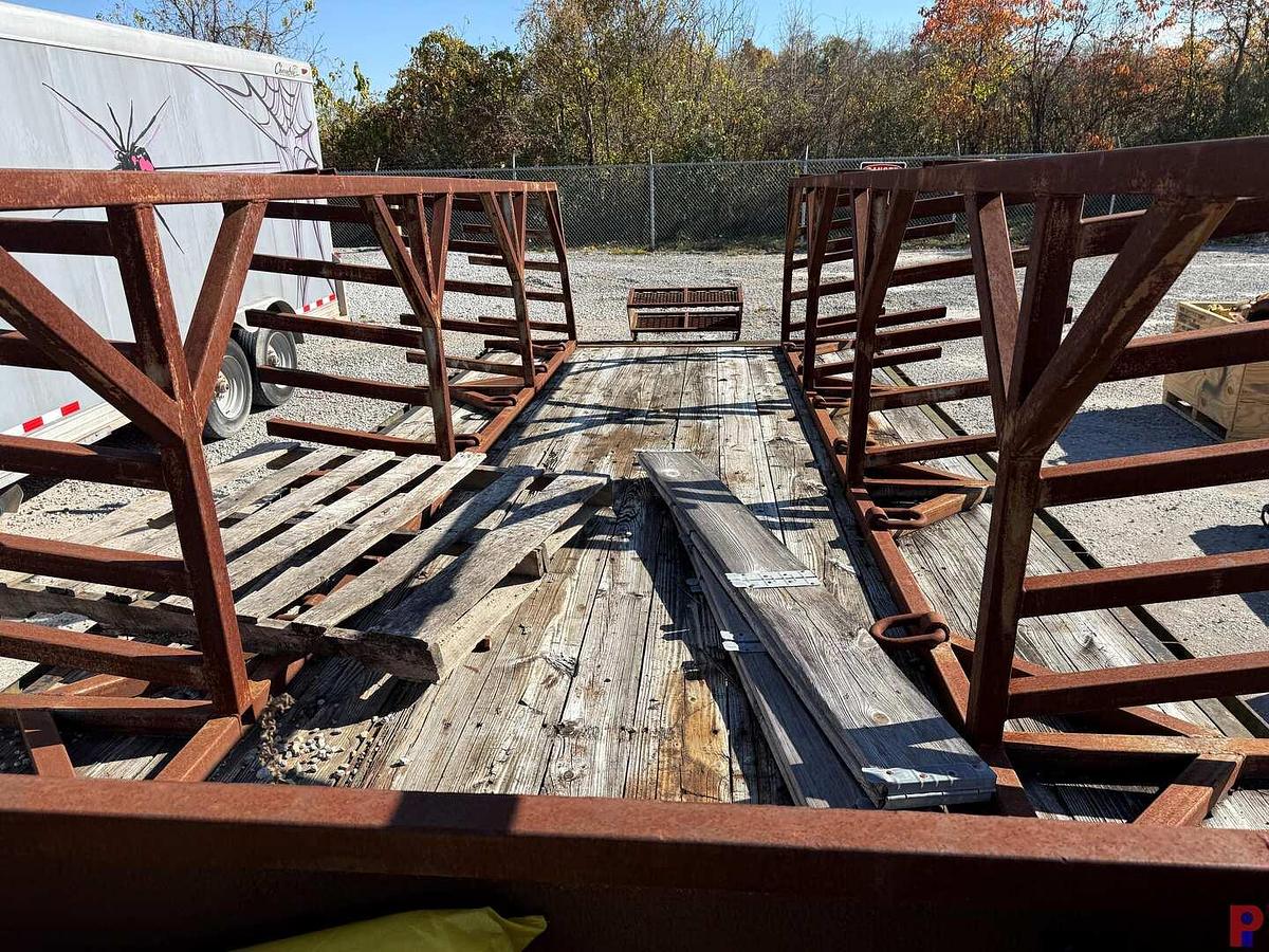 Used 2000 TOP BRAND INC 24’ FLATBED 3-AXLE PINTLE HITCH TRAILER