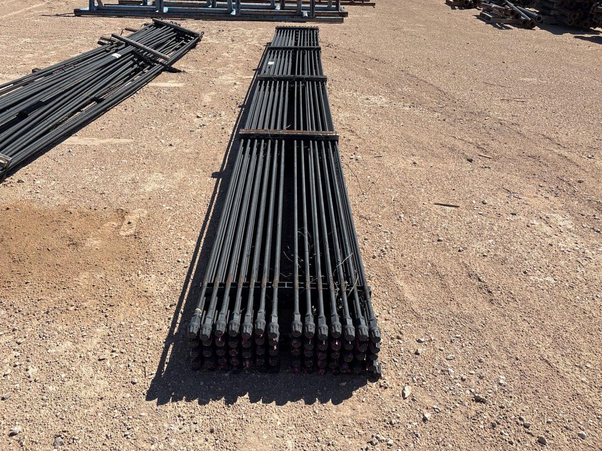 Used (70 x $) unused 3/4” x 25’ N96 sucker rods