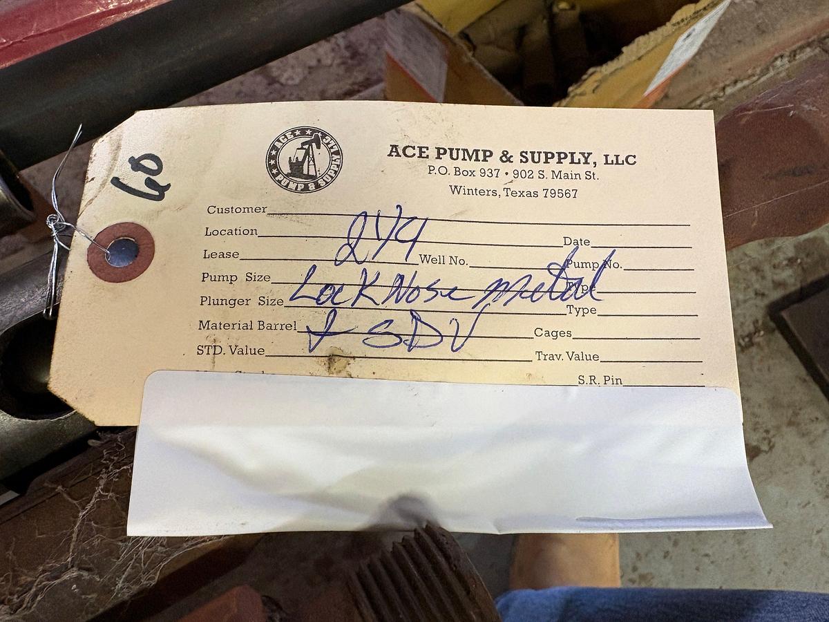 Used 2-1/4” x 3’ MTL STAND VALVE PLUNGER