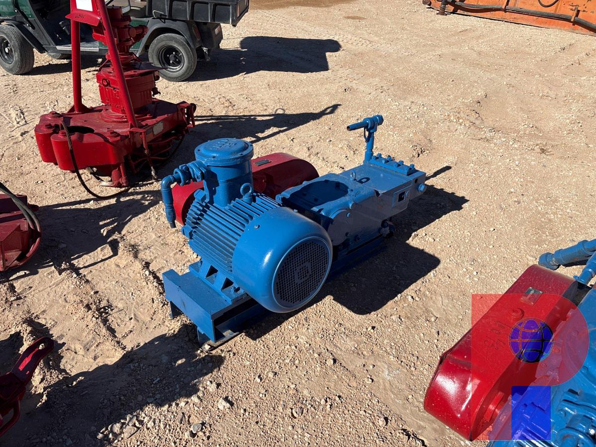 Used TRIPLEX CHARGE PUMP P/B ELECTRIC MOTOR