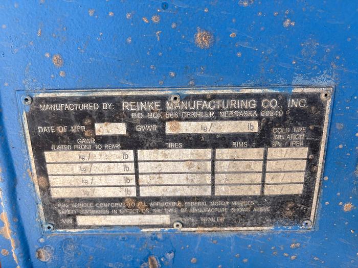 Used 2005 REINKE T/A CHEMICAL TRANSPORT TRAILER