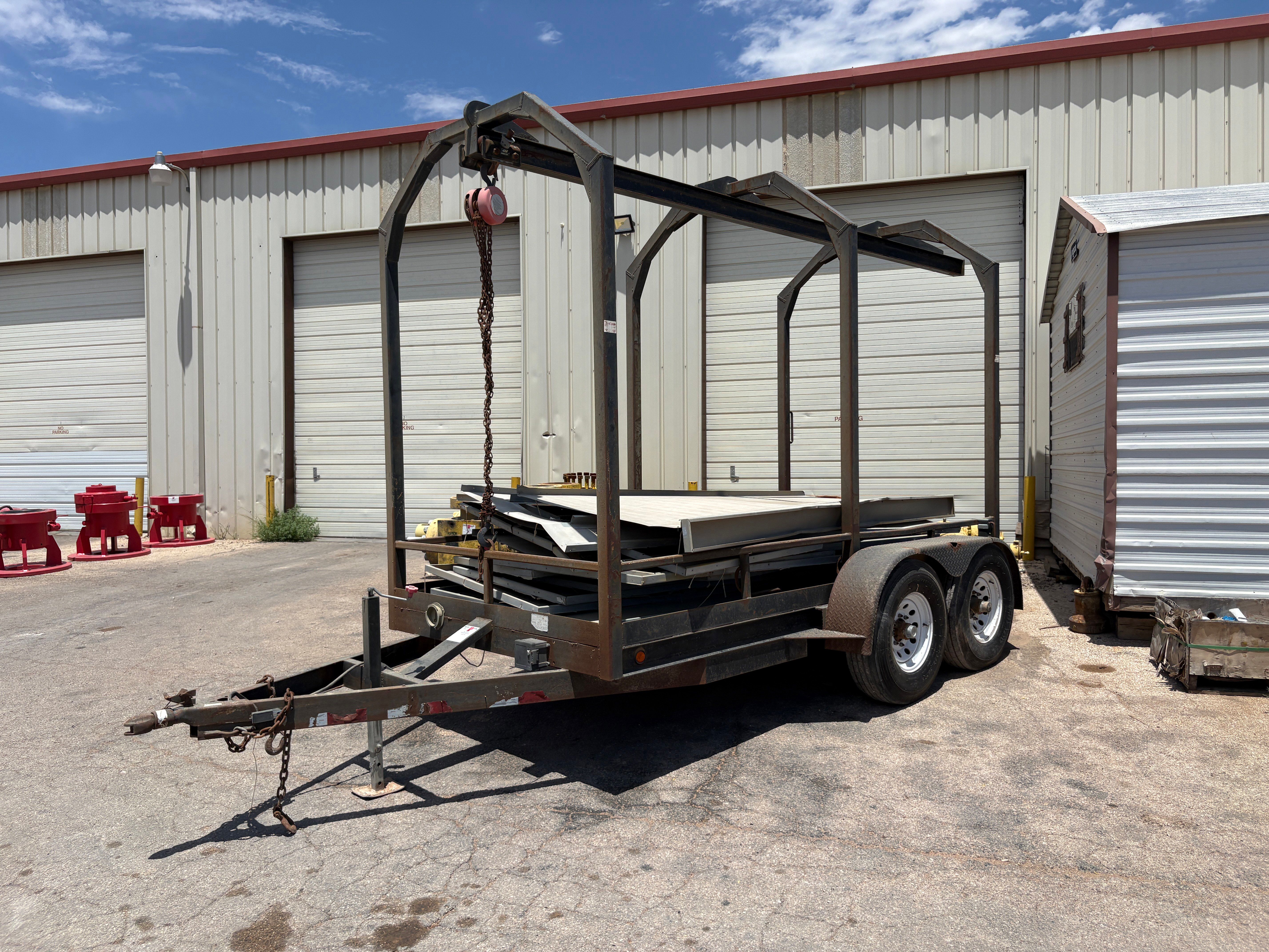 Used 12’ X 6’ T/A Bumper pull monorail trailer