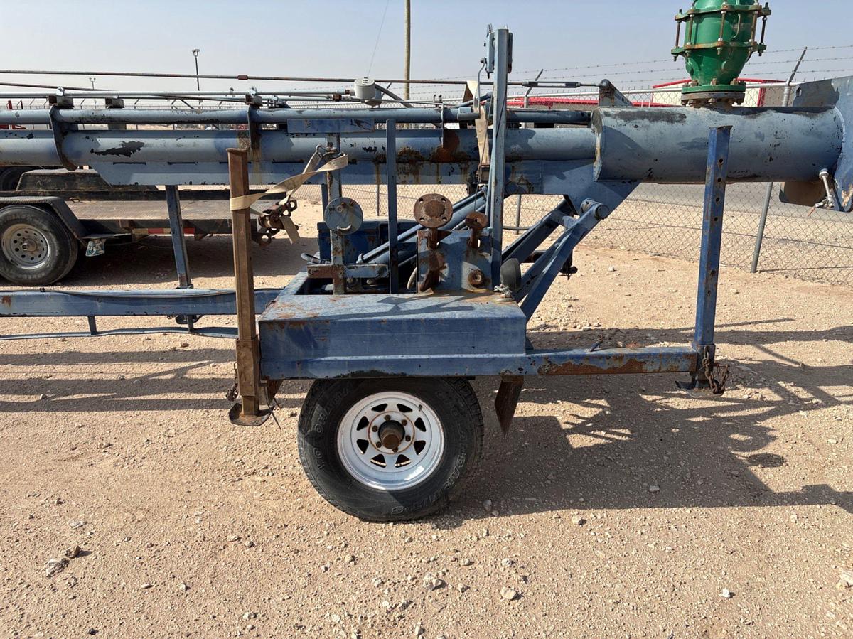 Used 6”DIA x 60’H s/a bumper pull portable flare trailer