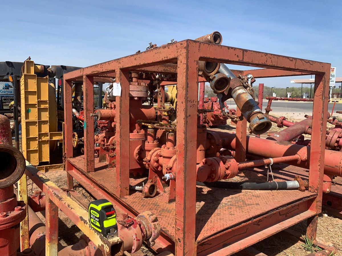 Used 11’ 4” x 8’ x 6’ 5” Skidded Choke Manifold