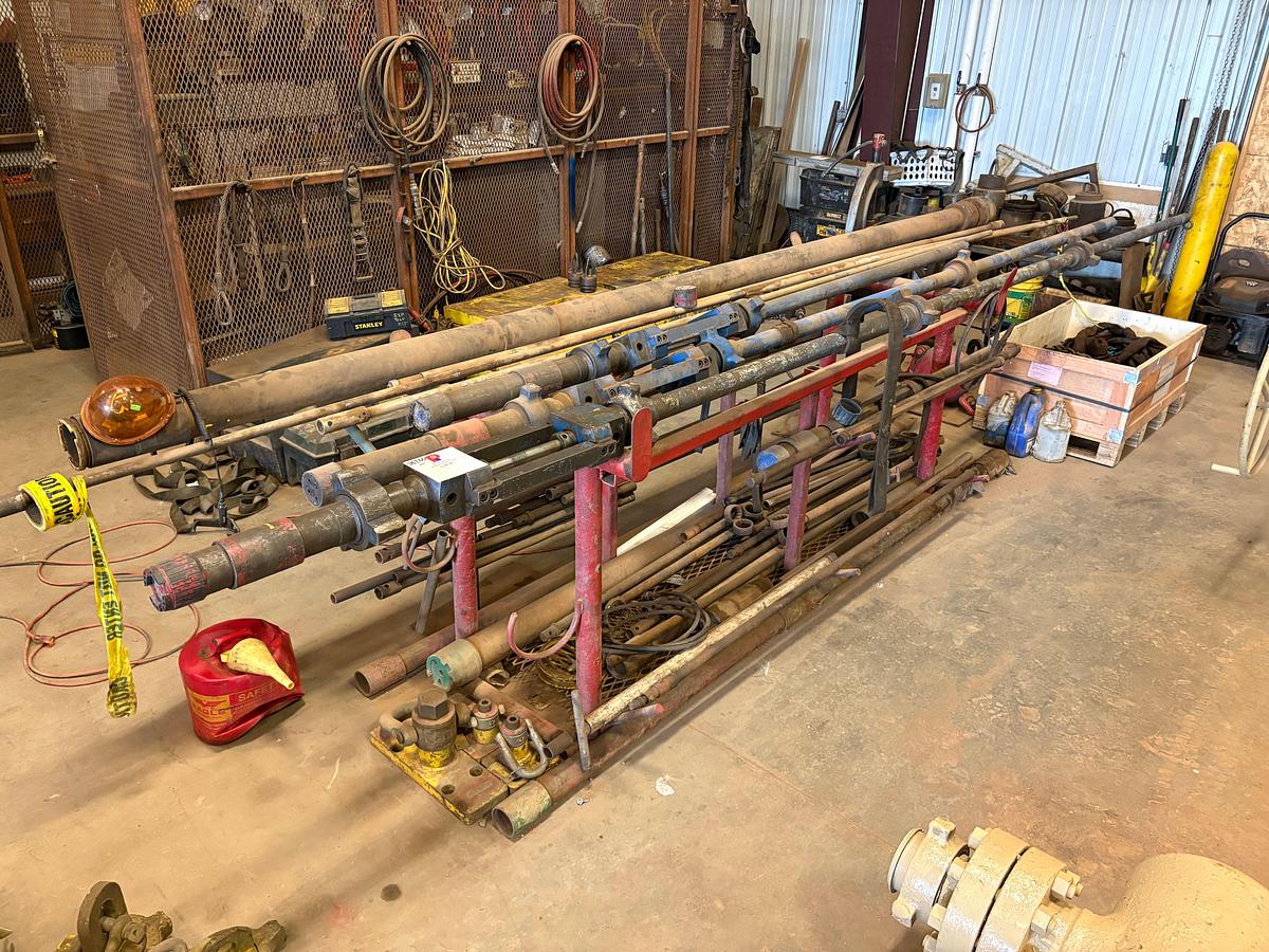 Used 7.5’ x 40” x 40” tool rack w/ comtents