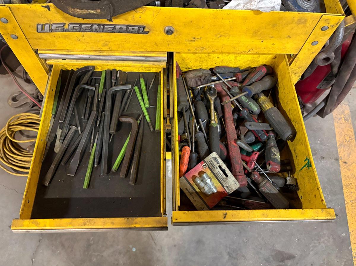 Used US GENERAL 5-DRAWER ROLLING TOOLBOX W/ CONTENTS