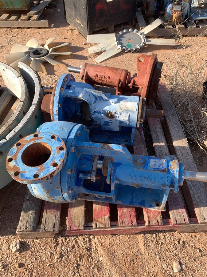 Used (2) 1 7/8 Mission Pump, (1) 5” x 6” Centrifugal Pump