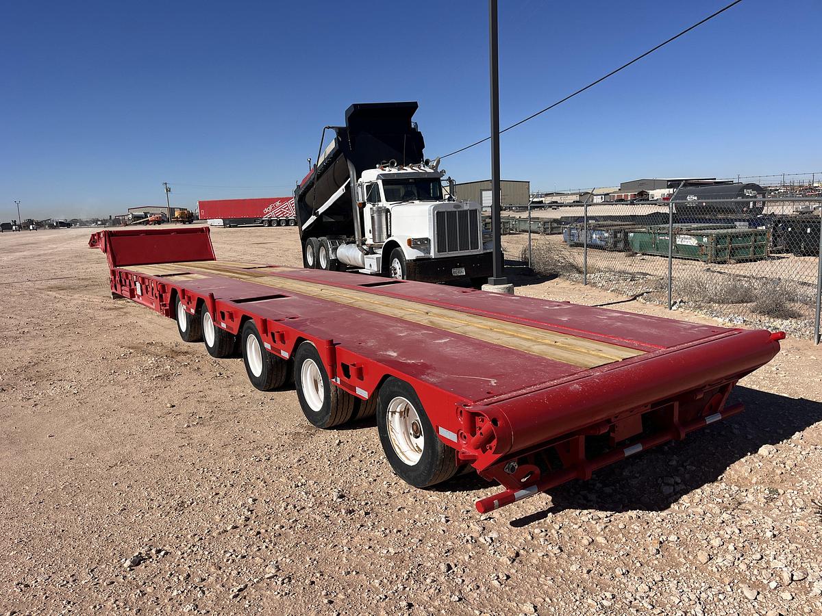 Used 2011 ASPEN 5-AXLE SCISSOR NECK OILFIELD LOWBOY TRAILER