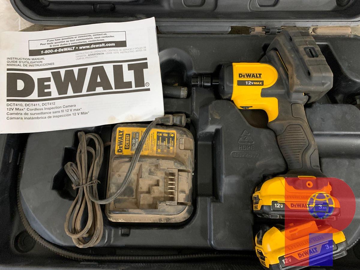 Used (4x$) OLYMPUS 38DL PLUS ULTRASONIC THICKNESS GAUGE & (1) DEWALT 12V MAX CORDLESS INSPECTION CAMERA