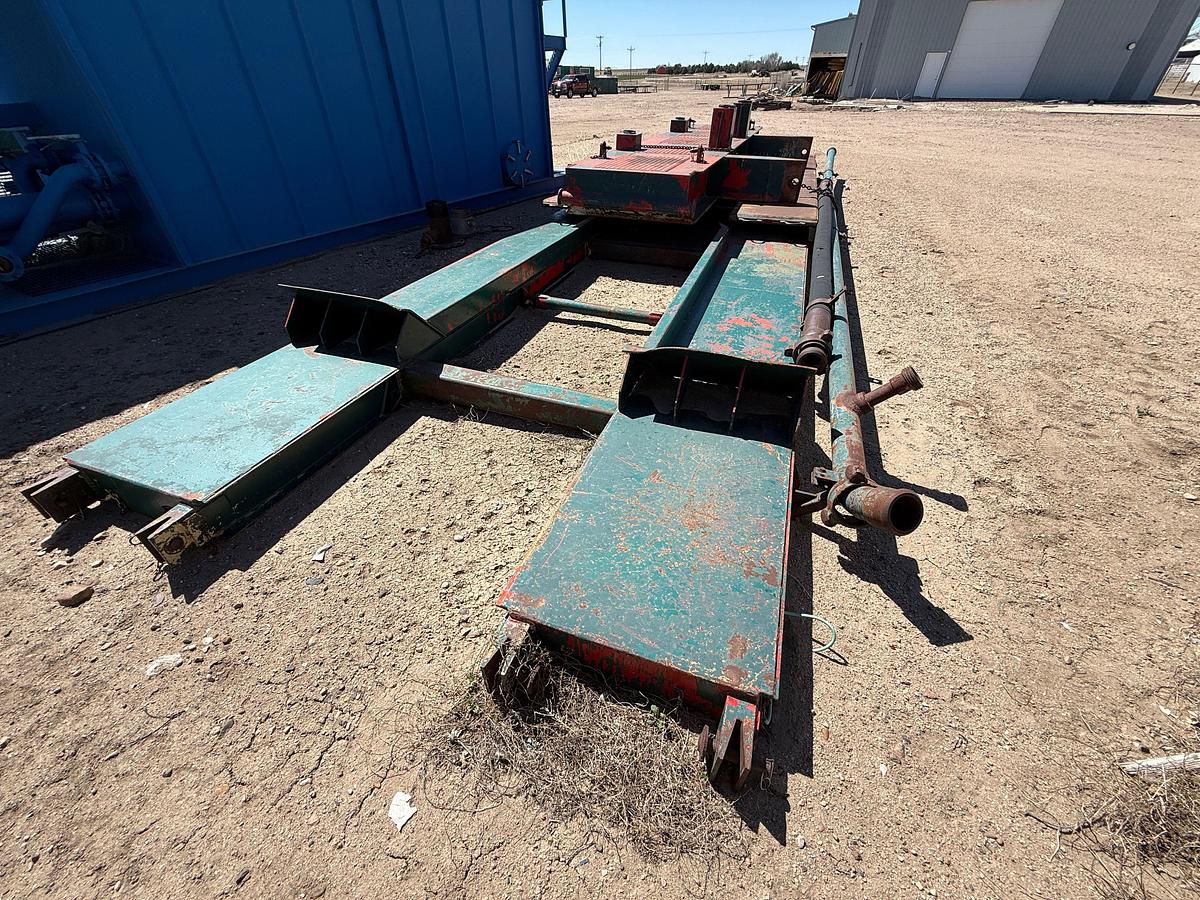 Used 2-SECTION 16.6’ H TELESCOPING SUB STRUCTURE W/ ZP175 ROTARY TABLE, RIGHT ANGLE DRIVE, & 33’ x 120” SKIDDED RIG RAMPS