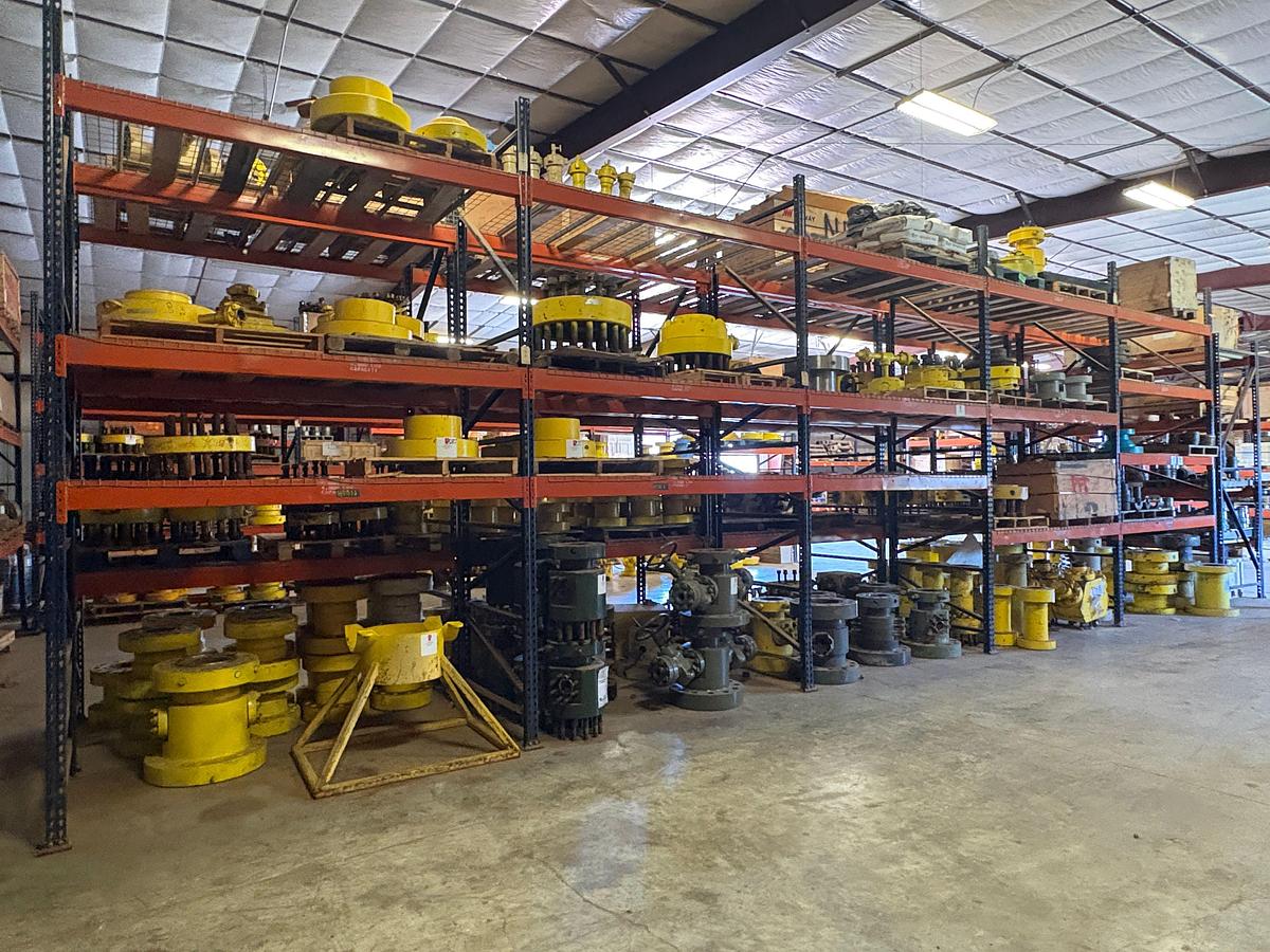Used 42.5’ x 4’ x 14’ pallet rack shelving