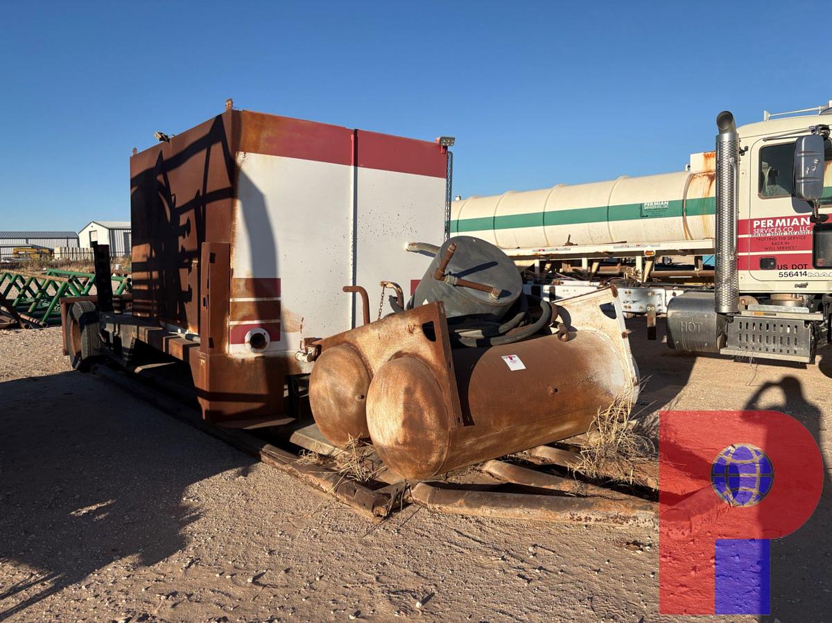 Used SHOPBUILT 20’ X 8’ S/A TANK TRANSPORT TRAILER & HOT OIL TRUCK BODY