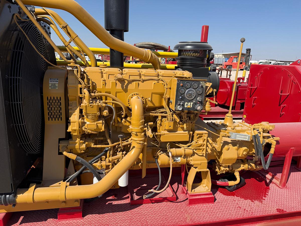 Used Tulsa triplex TT-560 triplex pump unit, skidded