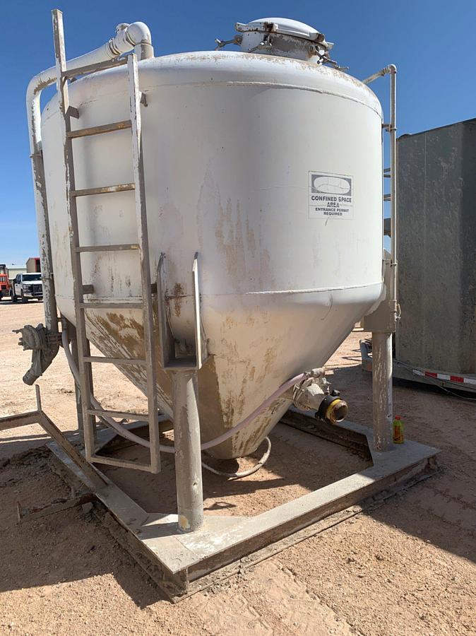 Used 10’ W x 9 L x 11 T Skidded Dry Bulk Storage Tank