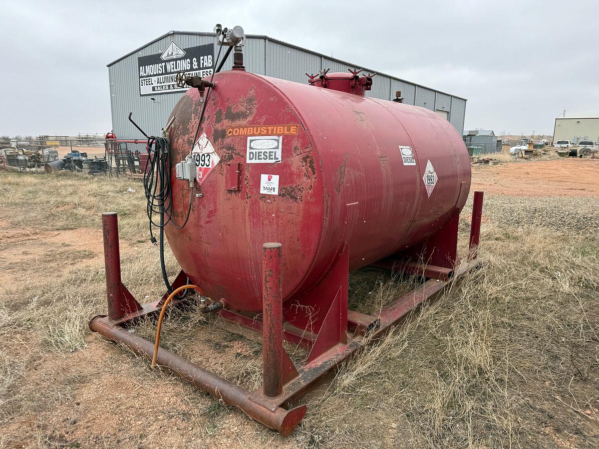Used 2,100 Gallon Fuel TANK & PUMP SKIDDED