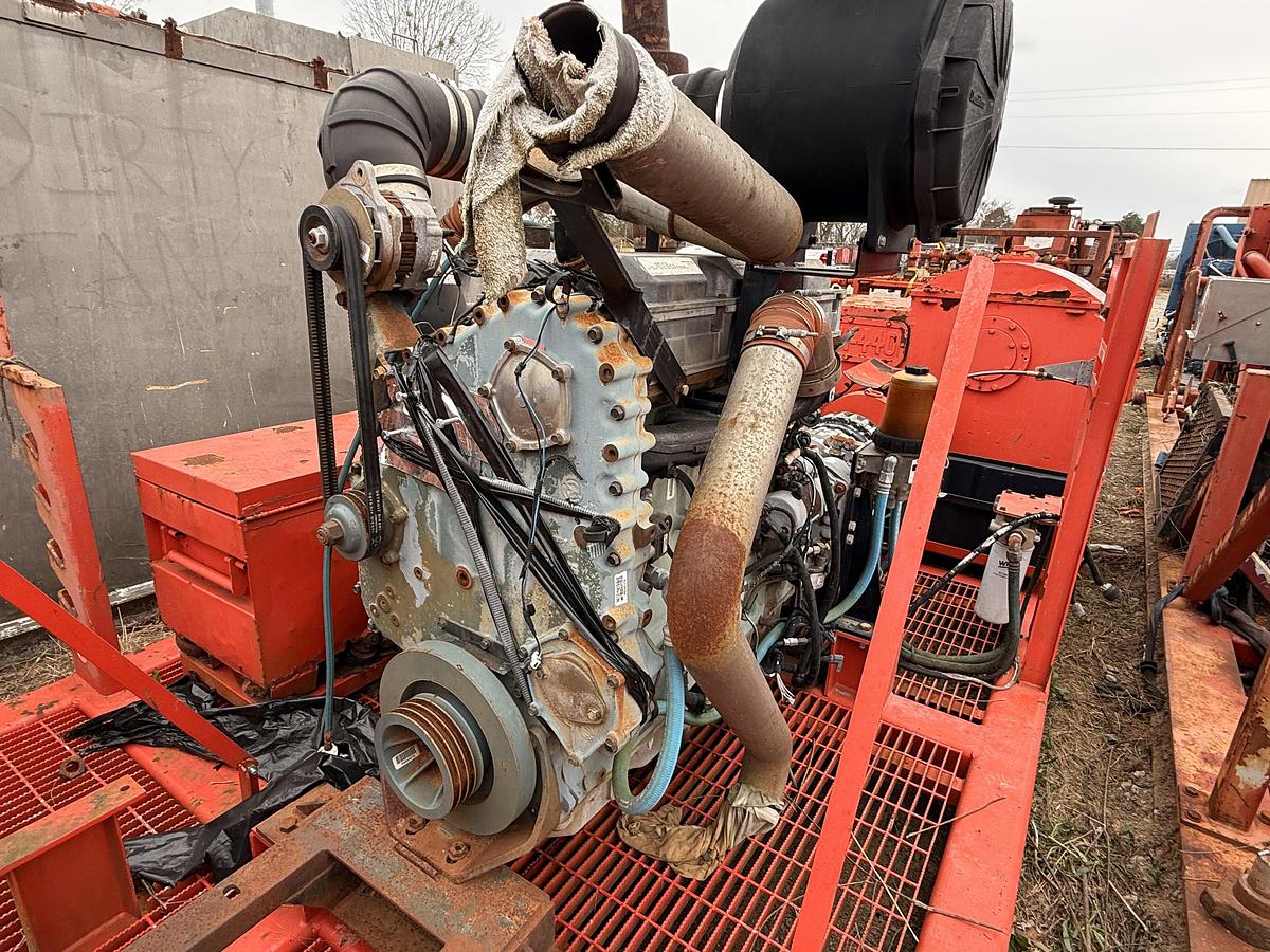 Used ELLIS WILLIAMS W-440 5K WP TRIPLEX WELL SERVICE PUMP SKIDDED P/B DETROIT SERIES 60 (INCOMPLETE)