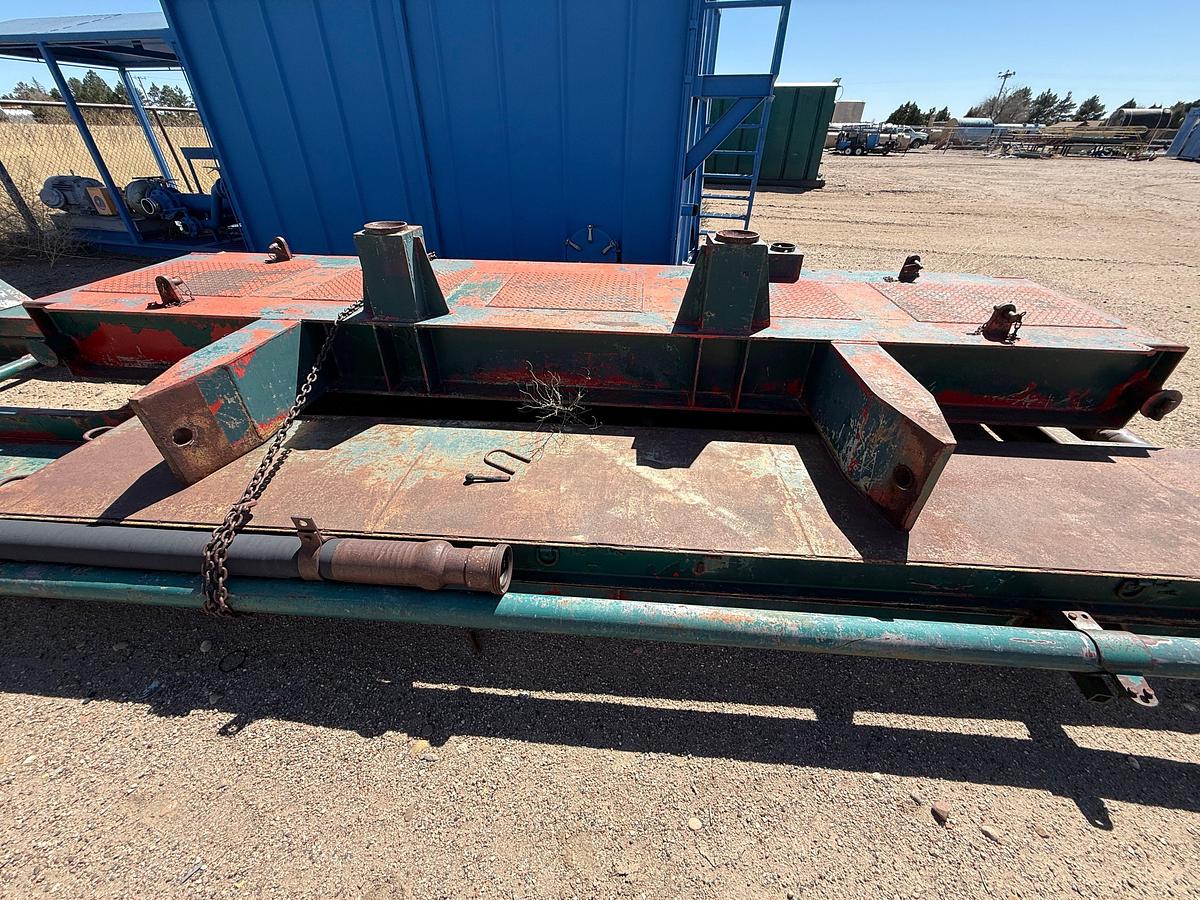 Used 2-SECTION 16.6’ H TELESCOPING SUB STRUCTURE W/ ZP175 ROTARY TABLE, RIGHT ANGLE DRIVE, & 33’ x 120” SKIDDED RIG RAMPS