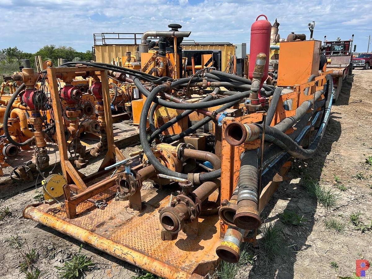 Used NATIONAL OILWELL JWS-340 TRIPLEX WELL SERVICE PUMP P/B DETROIT 60 SERIES W/ ALLISON TRANS.