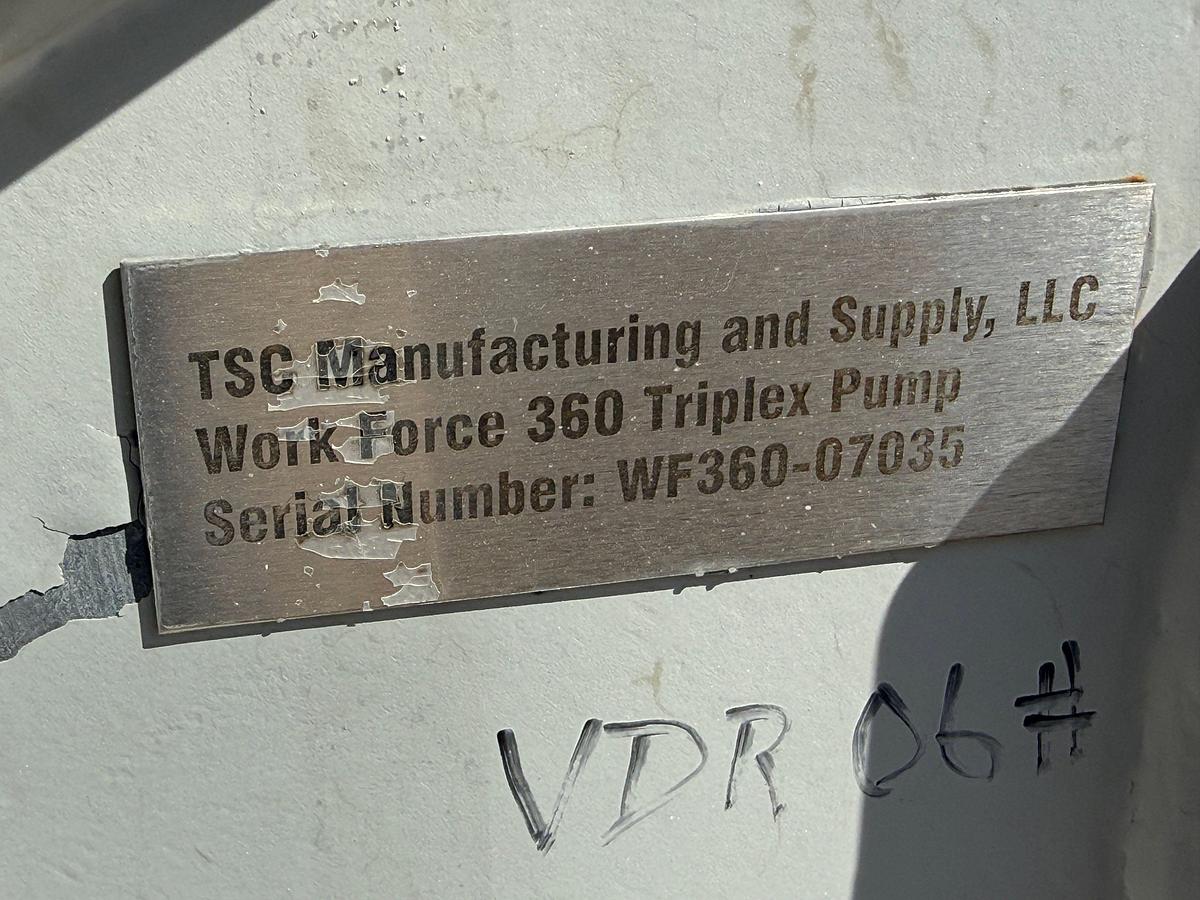 Used UNUSED WORK FORCE WF-360 5K WP TRIPLEX WELL SERVICE PUMP