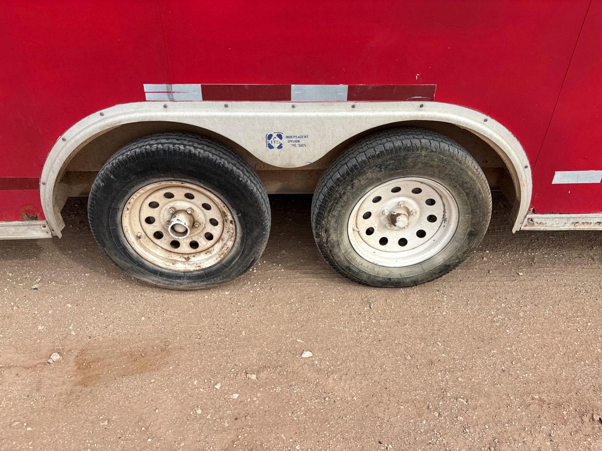 Used 14’ x 7’ T/A bumper pull crew trailer