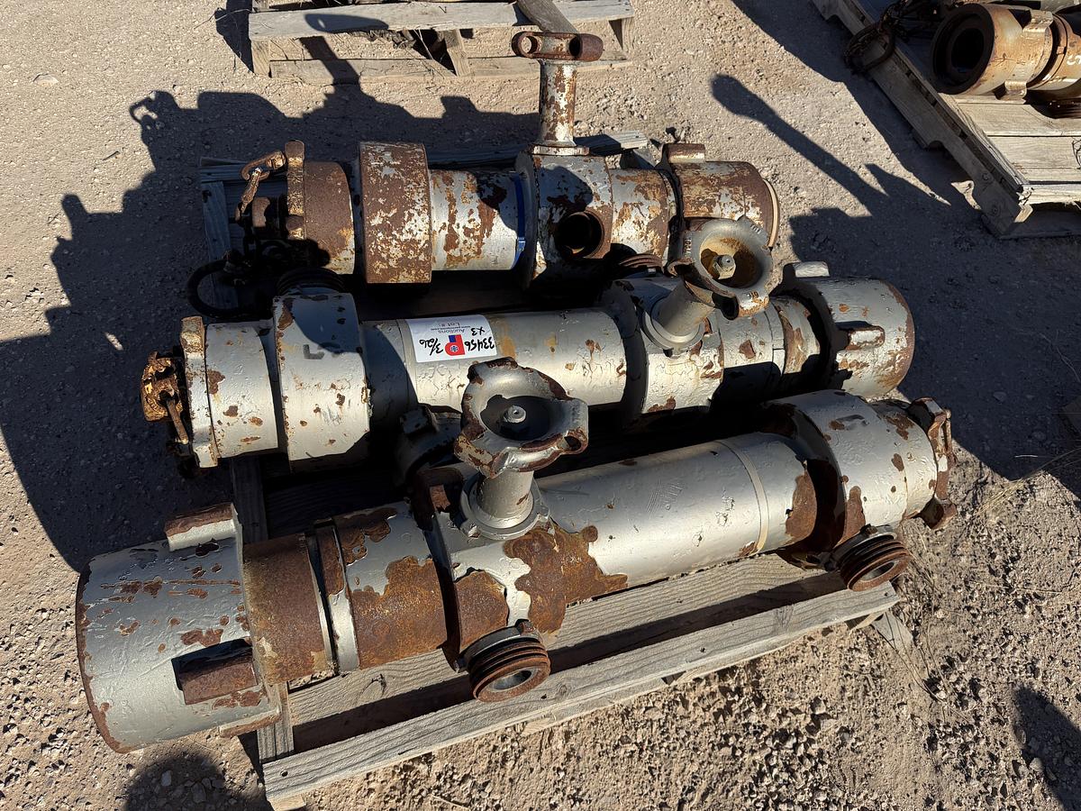 Used (3) MULTI-SIZE SINGLE PLUG CEMENT HEADS