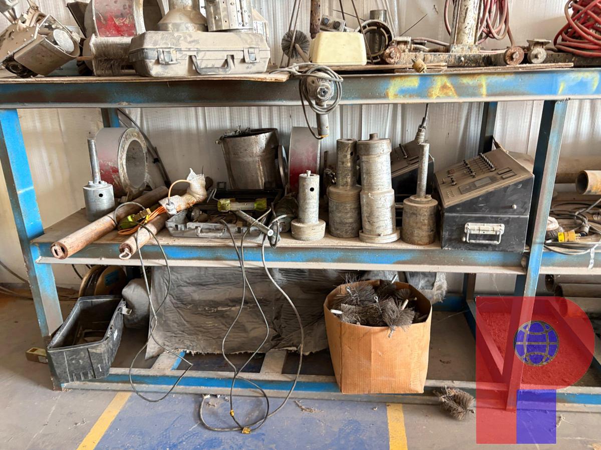 Used 14’ X 3’ X 57” SHELVING W/ CONTENTS