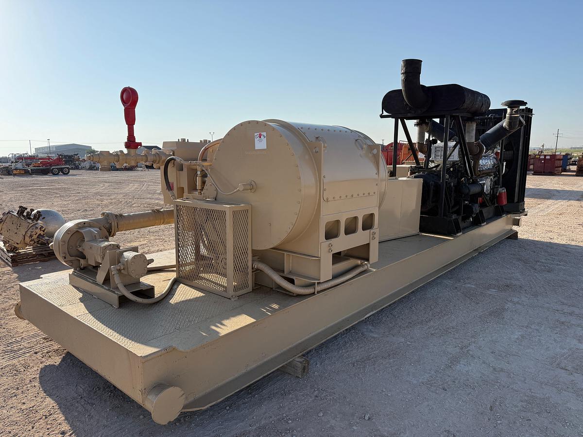 Used 2013 GARDNER DENVER GD-2250T 10K WP TRIPLEX PUMP (UNUSED REBUILD) P/B MTU 12V2000 1005-HP, SKIDDED
