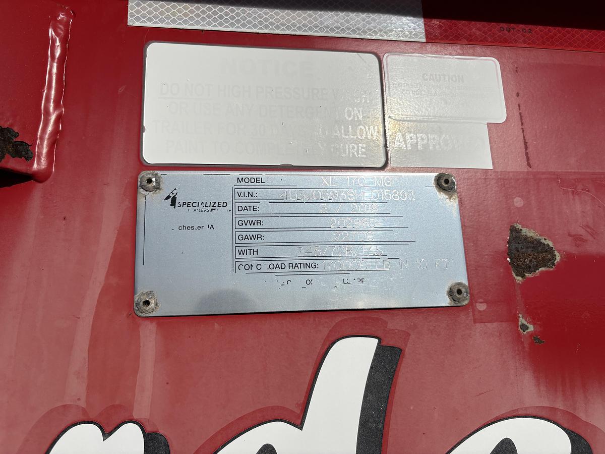 Used 2017 XL-170-MG HEAVY HAUL 9 AXLE RGN TRAILER PKG