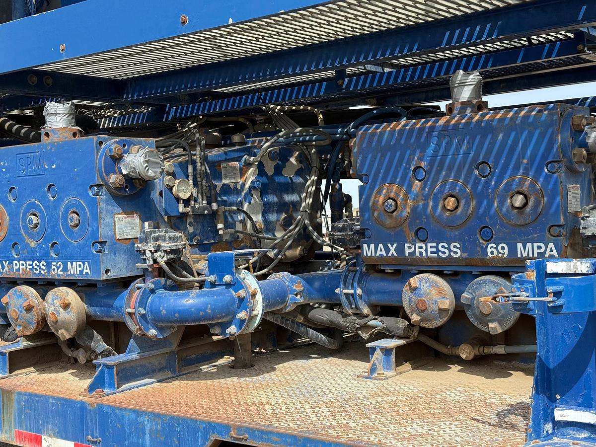 Used 2002 SPM DOUBLE PUMPER CEMENTING TRAILER