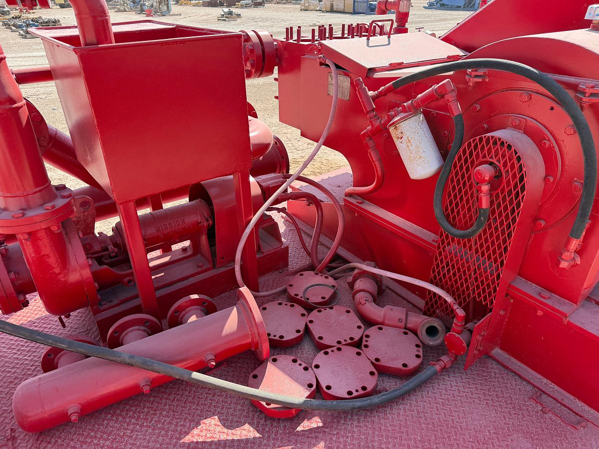 Used Tulsa triplex TT-560 triplex pump unit, skidded