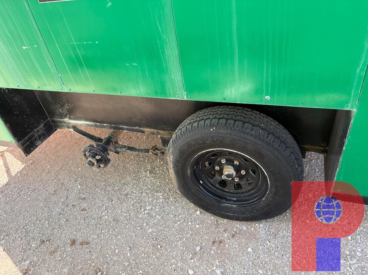 Used SHOPBUILT 12’ X 7’ T/A BUMPER PULL DOGHOUSE TRAILER