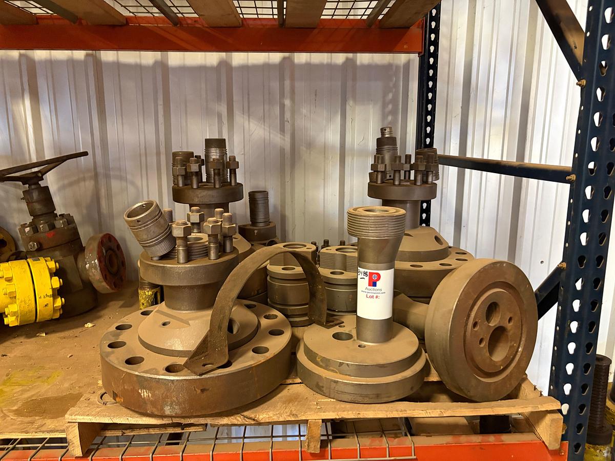 Used Pallet of (5) assorted ESP flanges & related equipment