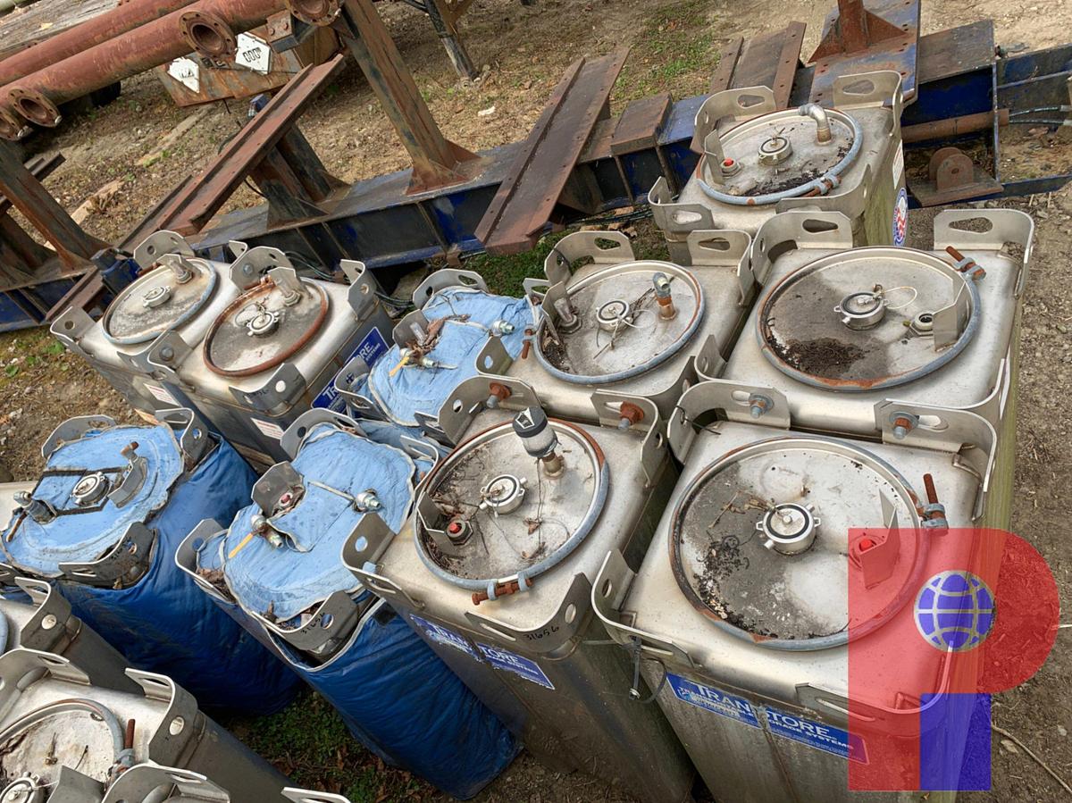 Used (10)  100 GALLON STAINLESS STEEL CONTAINERS