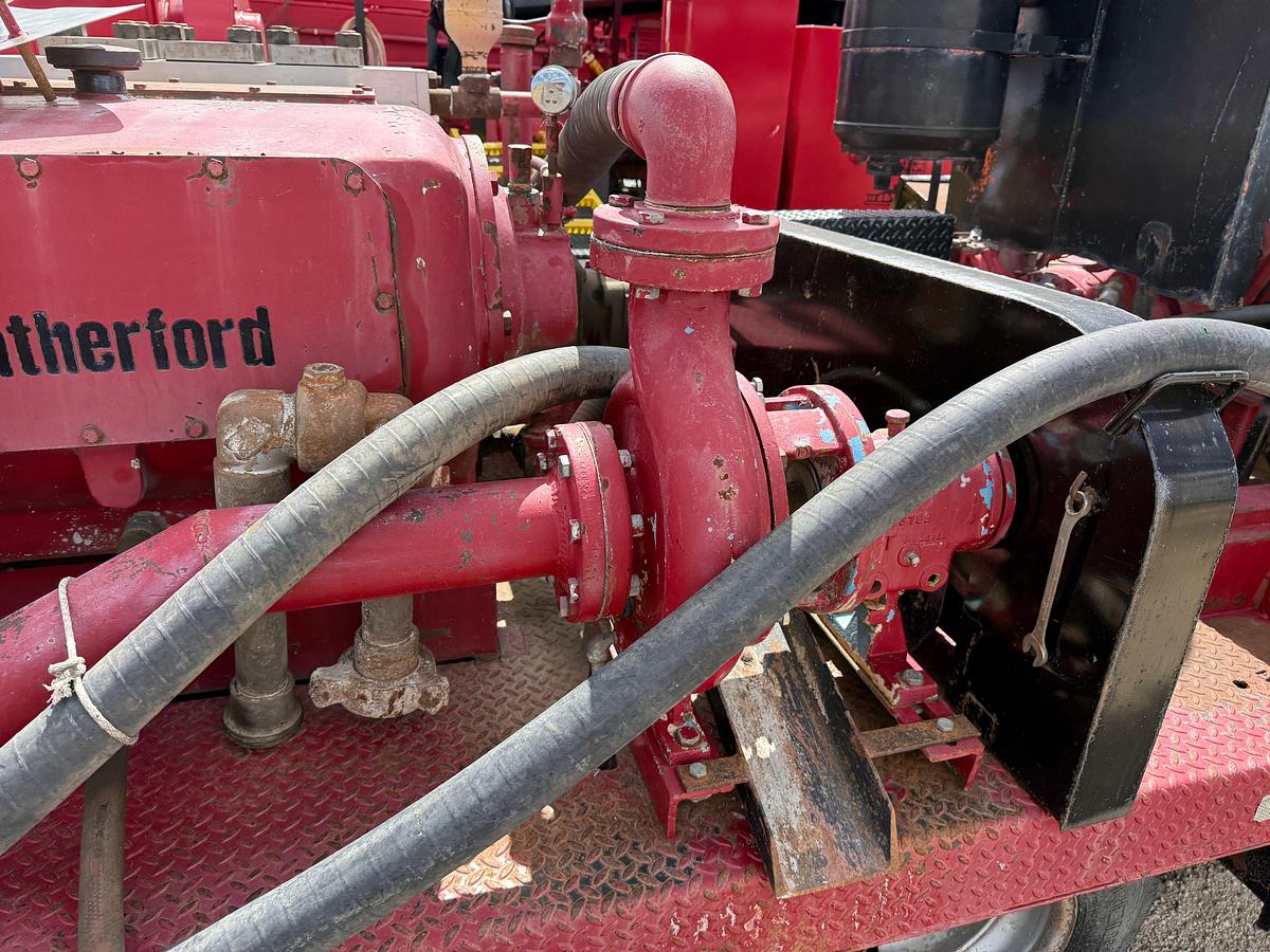 Used WEATHERFORD 5K WP TRIPLEX PUMP MTD ON 16’ T/A GOOSENECK TRAILER