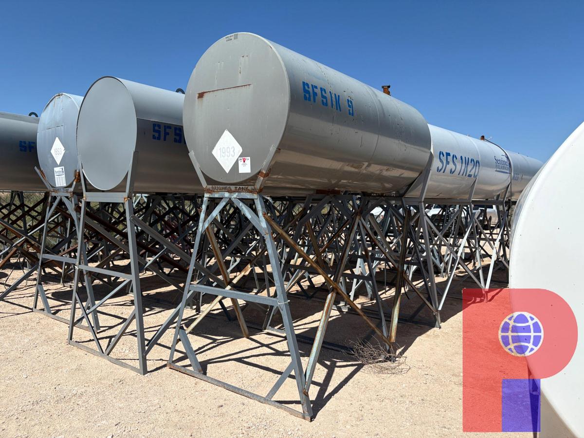 Used HUGHES 10’ X 4’ 1,000GALLON GRAVITY FED FUEL TANK