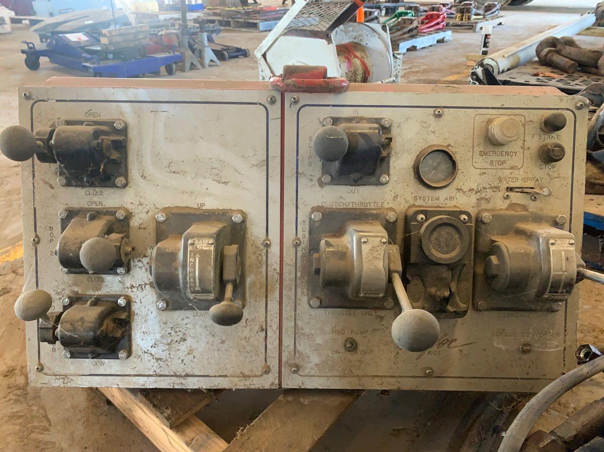 Used Taylor Rigs Pneumatic Control Board w/ Pallets of Hydraulic and Air Hoses