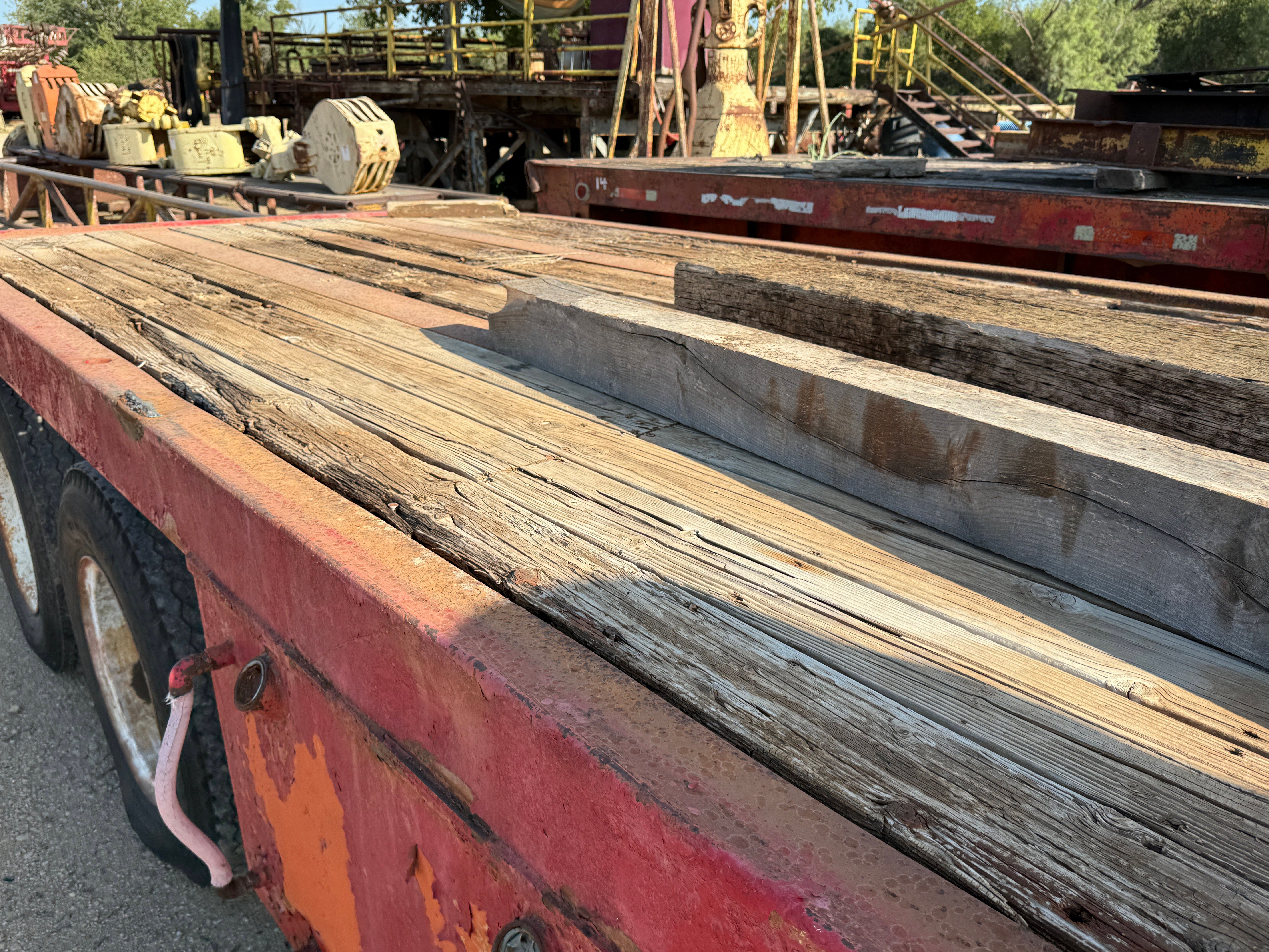 Used SHOPMADE 36’ x 96” T/A FLATBED OILFIELD FLOAT