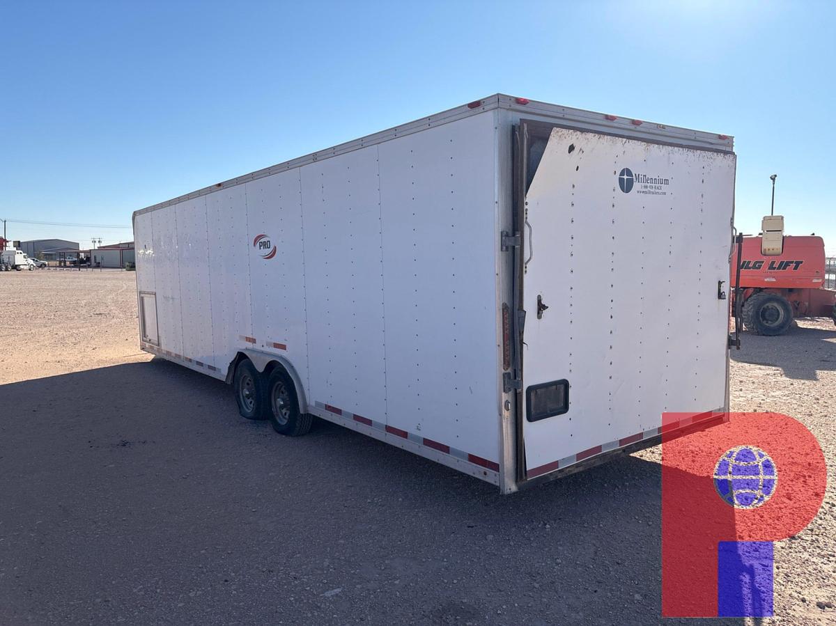 Used MILLENNIUM 28’ X 8’ T/A BUMPER PULL ENCLOSED TRAILER