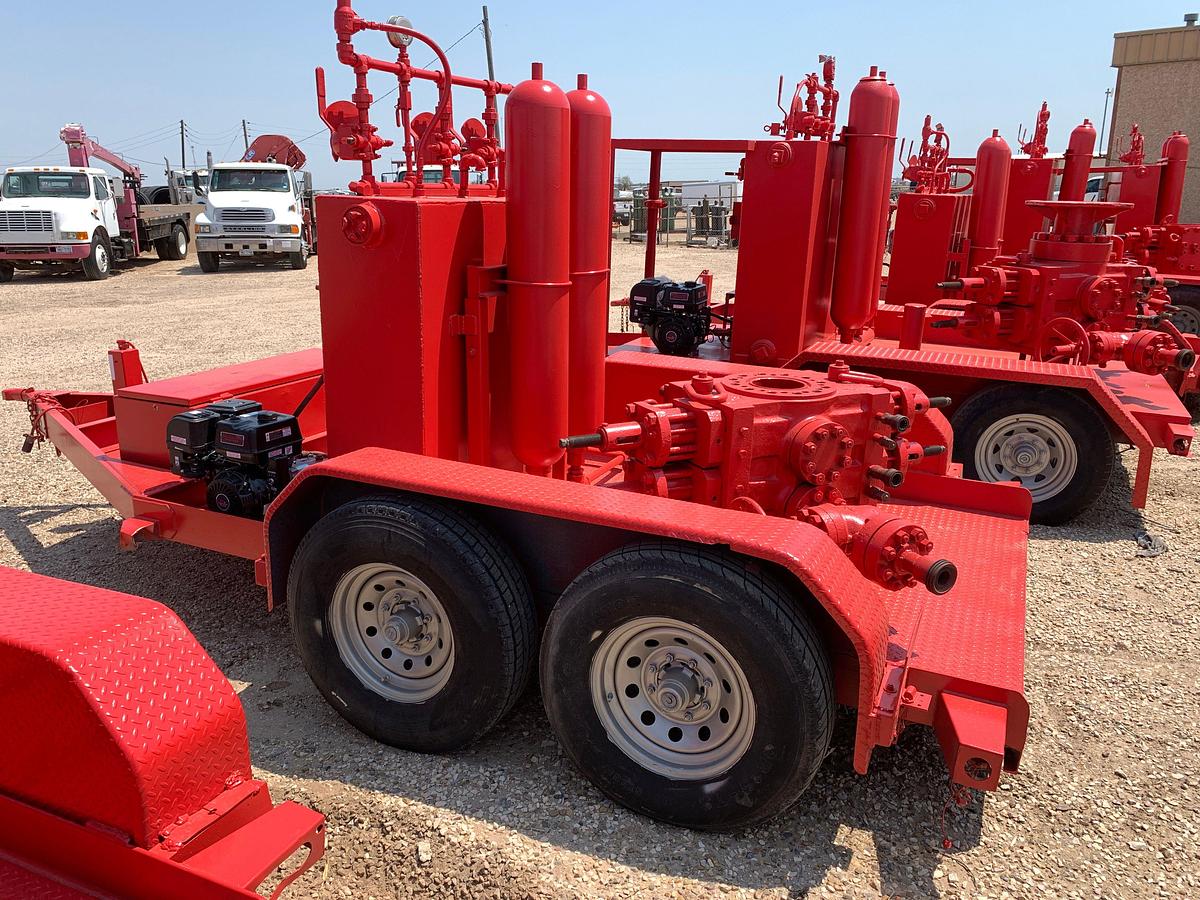Used 3-station closing unit mtd on SHOPBUILT 14’ x 6’ t/a bumper pull trailer