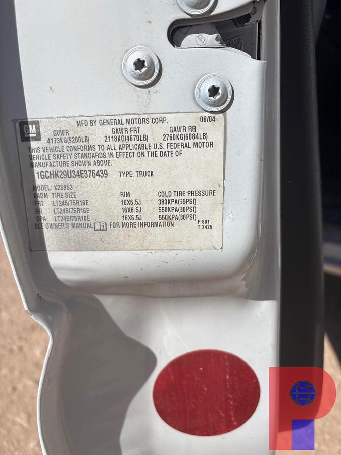 Used 2004 CHEVROLET SILVERADO 2500HD EXTENDED CAB MECHANICS TRUCK