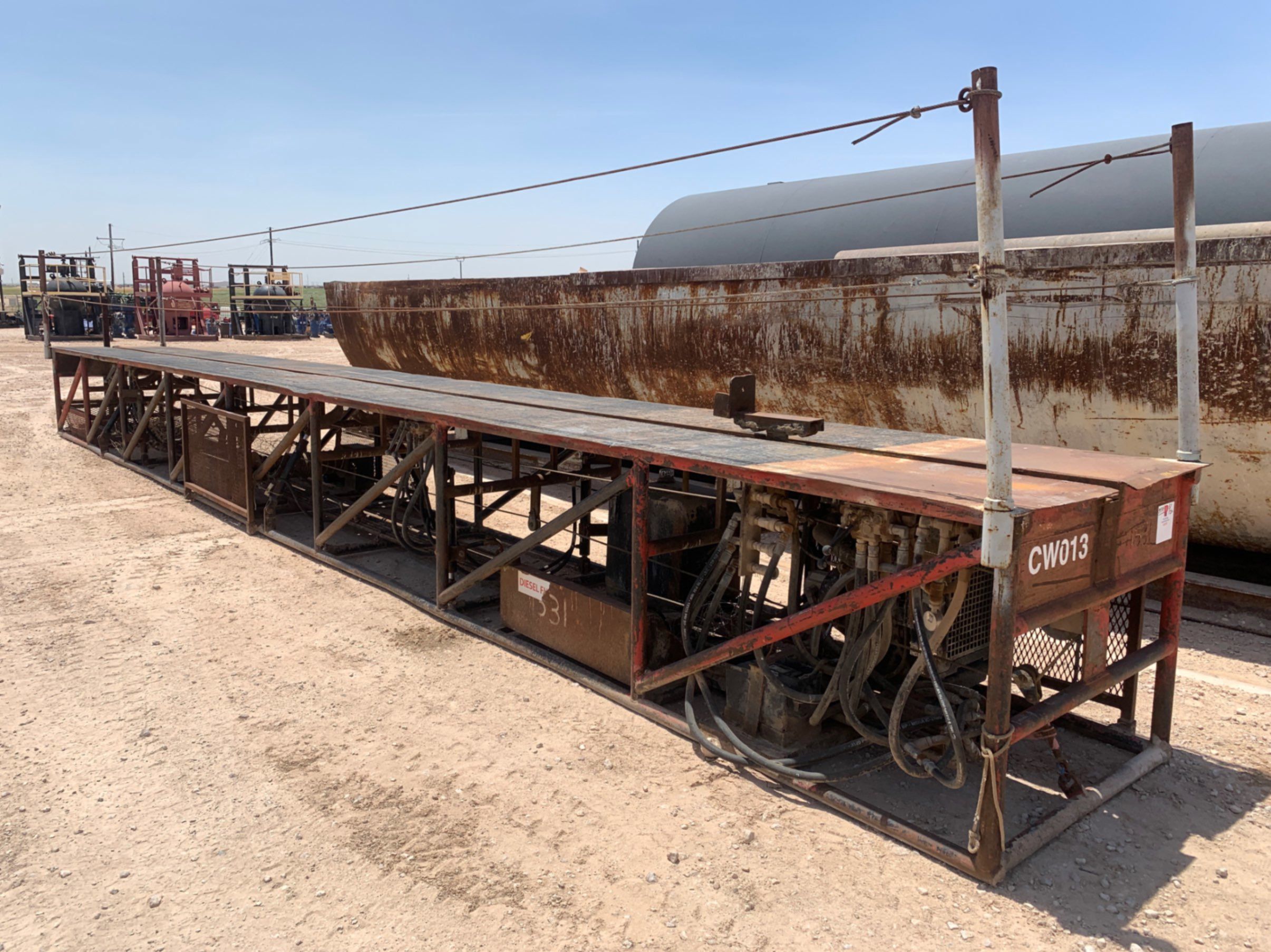 Used 480” L x 60” W x 42” T Hydraulic Catwalk