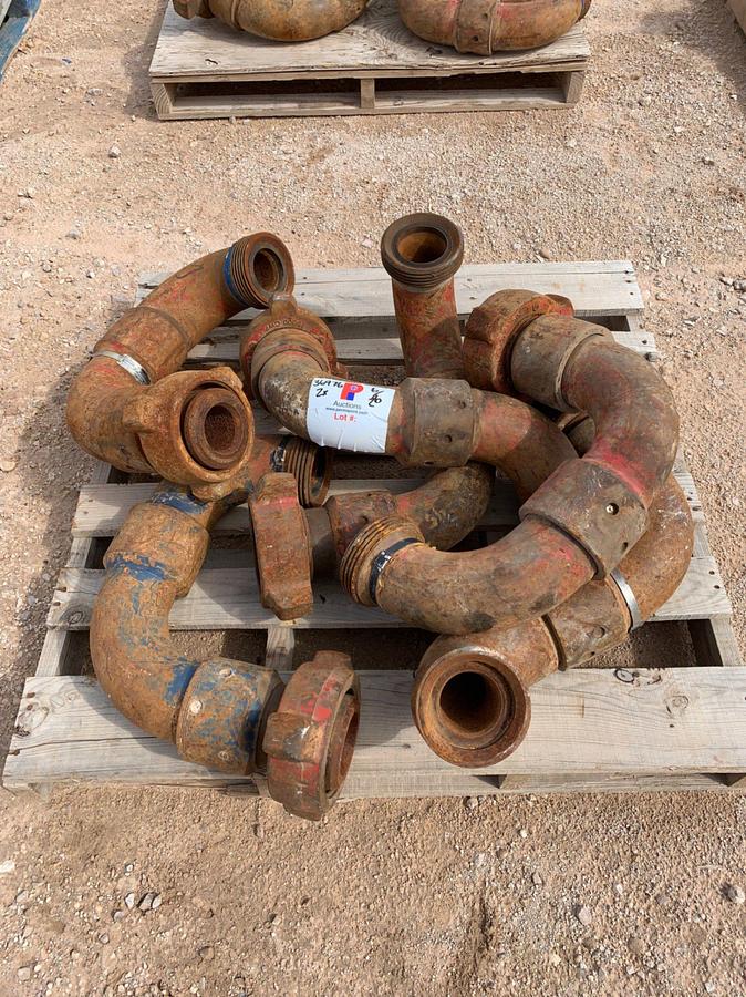 Used (13x) 2 Pallets 3” 1502 Style 50-F x F Swivel Chiksans