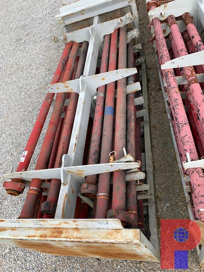Used (24X$) 10’ JTS. OF 3” FIG 1502 15K WP FLOW IRON ON TRANSPORT RACK