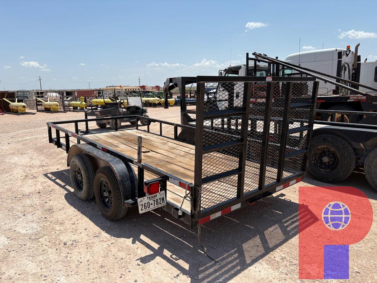 Used 2023 P&C 14.5’ X 6.5’ T/A BUMPER PULL UTILITY TRAILER
