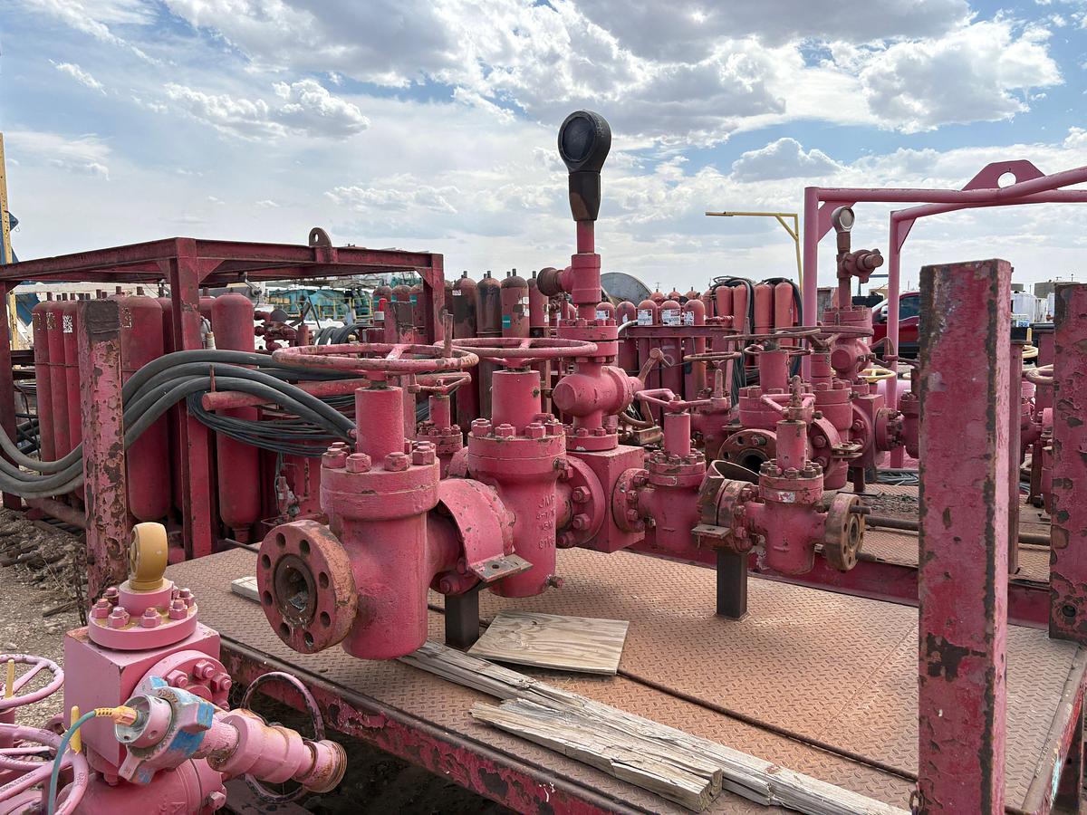 Used 5k choke manifold w/ transport skid